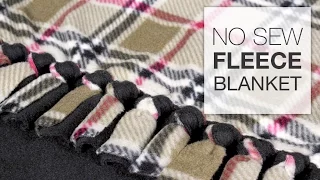 DIY No Sew Fleece Blanket Tutorial