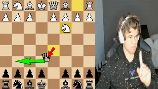 Magnus plays The Old Scandinavian Defense against Very strong Chinese GM