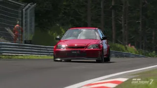 GT7 - Honda Civic Type R EK9 (K20C1 Swap) at Nurburgring (Lap Time 6:35.970)