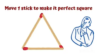 Move 1 stick to make it perfect square| Best brainteaser Puzzle| Trending matchstick Riddles|