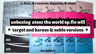 ☼ unboxing ateez the world ep.fin will ☀︎ target and barnes & noble versions ☼ 24 copies!