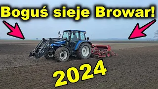 Siew jęczmienia browarnego 2024 | Nawożenie | Wysiew | Parametry pracy | Mokre warunki | NH TL90