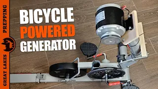 Turning a Recumbent Exercise Bike Into a Generator - DIY Pedal Drive Battery Charger