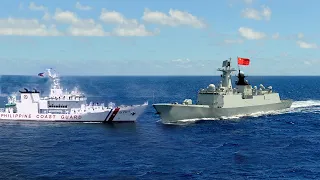 China Shocked! : Watch Terrifying Moment Philippines Coast Guard Block Chinese ship in the SCS