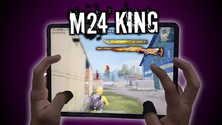 M24 KING VS PRO INDIAN PLAYERS - 1 VS 3 | IPAD PRO 4-FINGERS CLAW HANDCAM