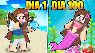 SOBREVIVO 100 días como SIRENA en MINECRAFT 🧜🏻‍♀️ con SILVIOGAMER