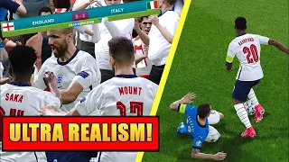 ENGLAND vs ITALY EURO 2021 FINAL w/ ULTRA REALISM MODS in PES 2021