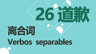 道歉 Verbos separables 离合词|aprender chino|learn chinese|学中文