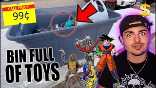 *HUGE TOY BIN* I PAID WHAT?! Flea Market Toy Hunting!