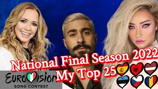 Eurovision 2022 Season - My Top 25