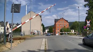 Spoorwegovergang Aue (D) // Railroad crossing // Bahnübergang