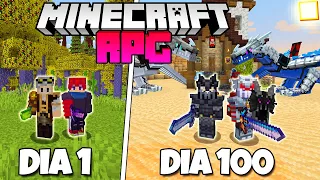 SOBREVIVI 100 DIAS NO MINECRAFT ULTRA RPG EM DUO