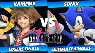 Glitch Regen Losers Finals - Sonix (Sonic) Vs. Kameme (Sora) Smash Ultimate Tournament