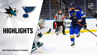 Sharks @ Blues 01/18/21 | NHL Highlights