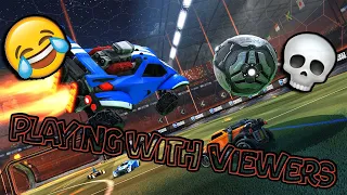 LIVE VIBIN PLAYING WITH VIEWERS ! - Rocket League chilling also road 5k