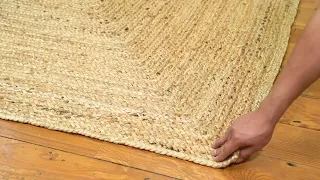 100% NATURAL BRAIDED JUTE RUG # " Organic Appeal : Beige Jute Rug Brings a Rustic Charm to Your Home