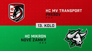 13.kolo HC MV Transport Prešov - HC Mikron Nové Zámky HIGHLIGHTS