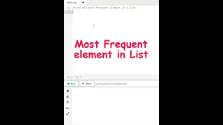 Python Tricks - How to find most frequent element in the list