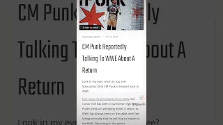 CM Punk on WWE (possible RETURN) #prowrestling #cmpunk #wwe