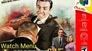 Goldfinger 64: Watch Menu