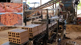 Hollow Brick Making Processing  - Automated Hollow Brick Factory In My Village