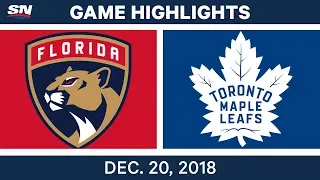 NHL Highlights | Panthers vs. Maple Leafs - Dec 20, 2018