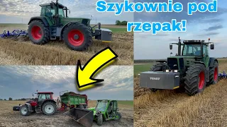 #617- Rozrzucanie obornika i bezorkowa uprawa pod rzepak! Fendt 924 Favorit + Valtra n101 w akcji!