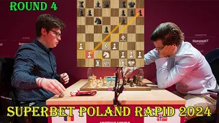 Kirill Shevchenko (2622) vs Magnus Carlsen (2828) || Superbet Poland Rapid 2024 - R4