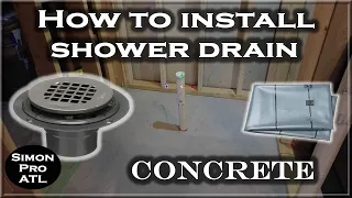 How To Install Oatley Shower Drain on a Concrete Floor for Shower Pan Liner