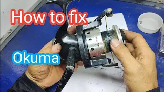 How to fix reel fishing Okuma/repair a fishing reel that won't crank