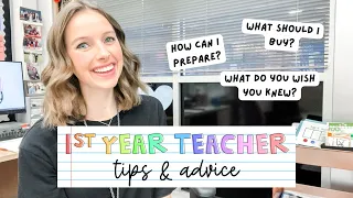 FIRST YEAR TEACHER TIPS & ADVICE | what ALL first year teachers need to know