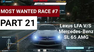 PART 21 Lexus LFA V/S Mercedes-Benz SL 65 AMG NFS MOST WANTED PC Walkthrough