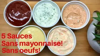 5 Easy sauces and Dips ! No egg No mayonnaise