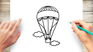 How to Draw Hot Air Balloon Easy