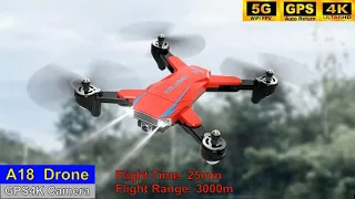 2022 A18 GPS 4K Low Budget Long Range Drone – Indoor Test Flight Video !