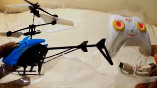 Blue Colour Rc Helicopter Unboxing and Fly Test