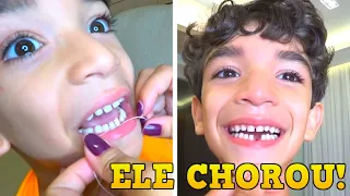 ARRANCANDO O DENTE DO LUCAS ROCHA EM CASA - 100% REAL MOSTRAMOS TUDO - O DENTE CAIU | Família Rocha