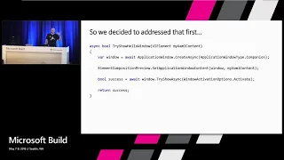 Building powerful desktop and MR applications with new windowing apis : Build 2018
