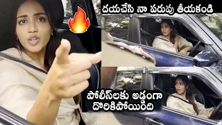 Nivetha Pethuraj Caught By Police Over Rash Driving | Nivetha Pethuraj Argument With Police