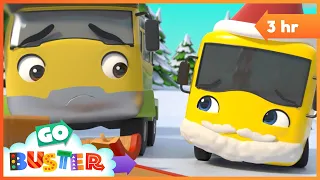 Buster Delivers s Present on a Sled! Go Buster - Bus Cartoons & Kids Stories