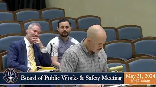 Board of Public Works & Safety Meeting - 05/21/2024