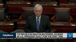 Top Republican senator acknowledges Biden win