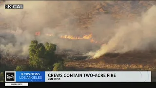 Firefighters contain two-acre brusher in Van Nuys