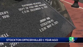 Fallen Stockton Officer Jimmy Inn honored one year after death