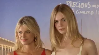 Elle Fanning and Melanie Laurent at Galveston photocall at the 2018 Deauville film festival