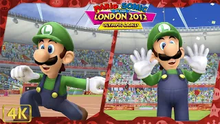 All Events (Luigi gameplay) | Mario & Sonic at the London 2012 Olympic Games for Wii ⁴ᴷ