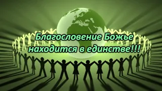 Благословение Божье находится в единстве! Как хорошо и как приятно жить братьям вместе!