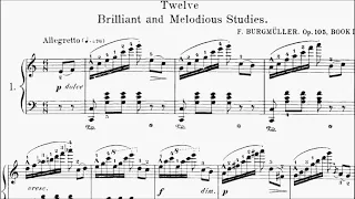 Burgmuller Op.105 12 Brilliant and Melodious Studies (Complete)