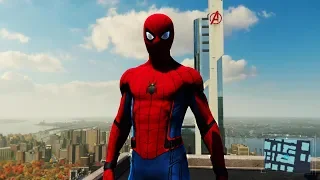 Spider-Man PS4 - Stark Suit (Spider-Man Homecoming) Free Roam Gameplay