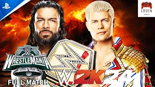 WWE 2K24 | Roman Reigns vs Cody Rhodes | WRESTLEMANIA XL | PS5 | CRDen Gaming